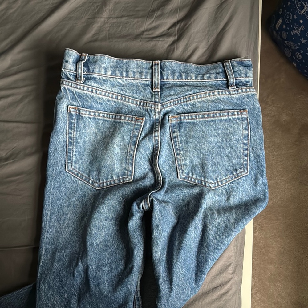 Reformation High Rise Blue Jeans Timeless Fit - Picture 4 of 6